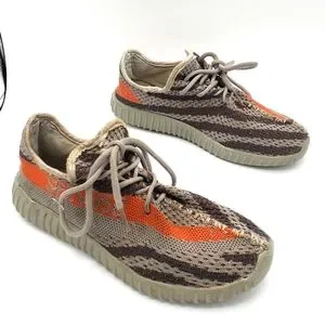 SPIV 350 Fabric Gray and Orange Sneakers Size 38